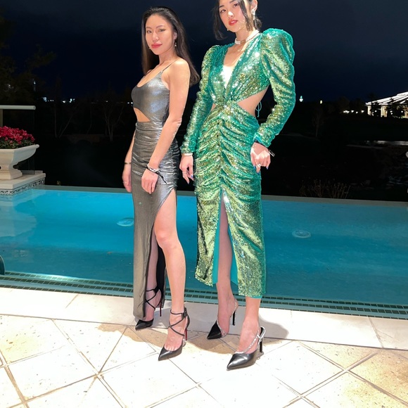 Alexander Wang high heels sandals 10cm thin heels black grey snakeskin - Picture 8 of 8